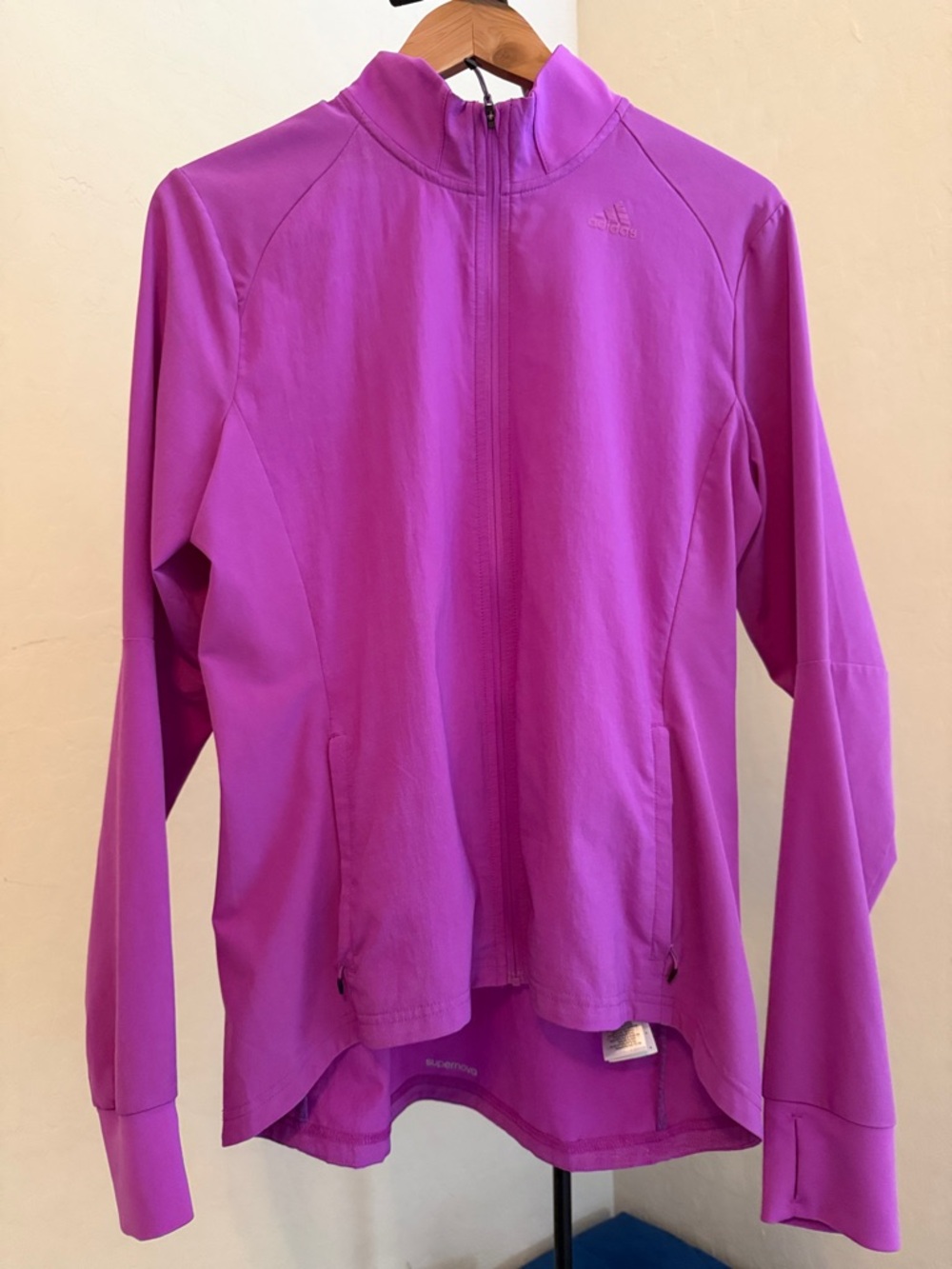 adidas Women's Bright Magenta Full-Zip Athletic Jacket size M